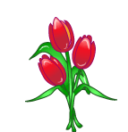 Gif animé coeur fleurs